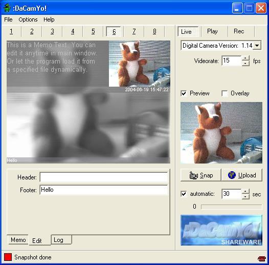DaCamYo! Screenshot